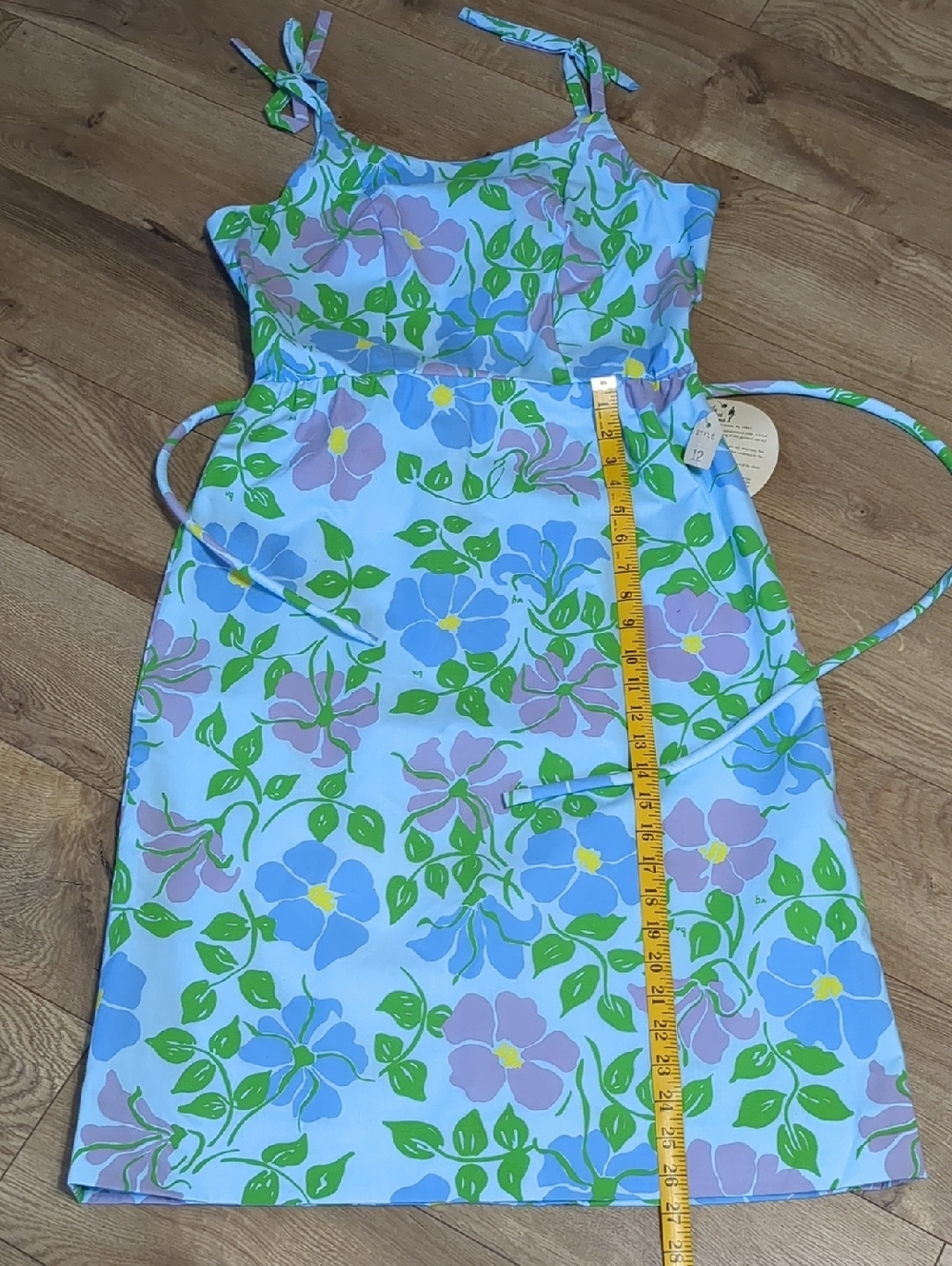 Vintage THE VESTED GENTRESS Floral Hand Screened Poly Cotton Dress Sz 12 NWT - Picture 10 of 15